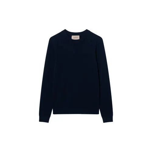 GUCCI FW22 Cashmere Sweater Men's Blue