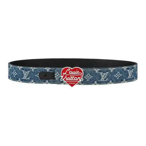 LOUIS VUITTON X Nigo Denim 40mm Reversible Belt