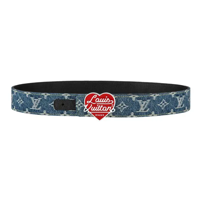 LOUIS VUITTON X Nigo Denim 40mm Reversible Belt