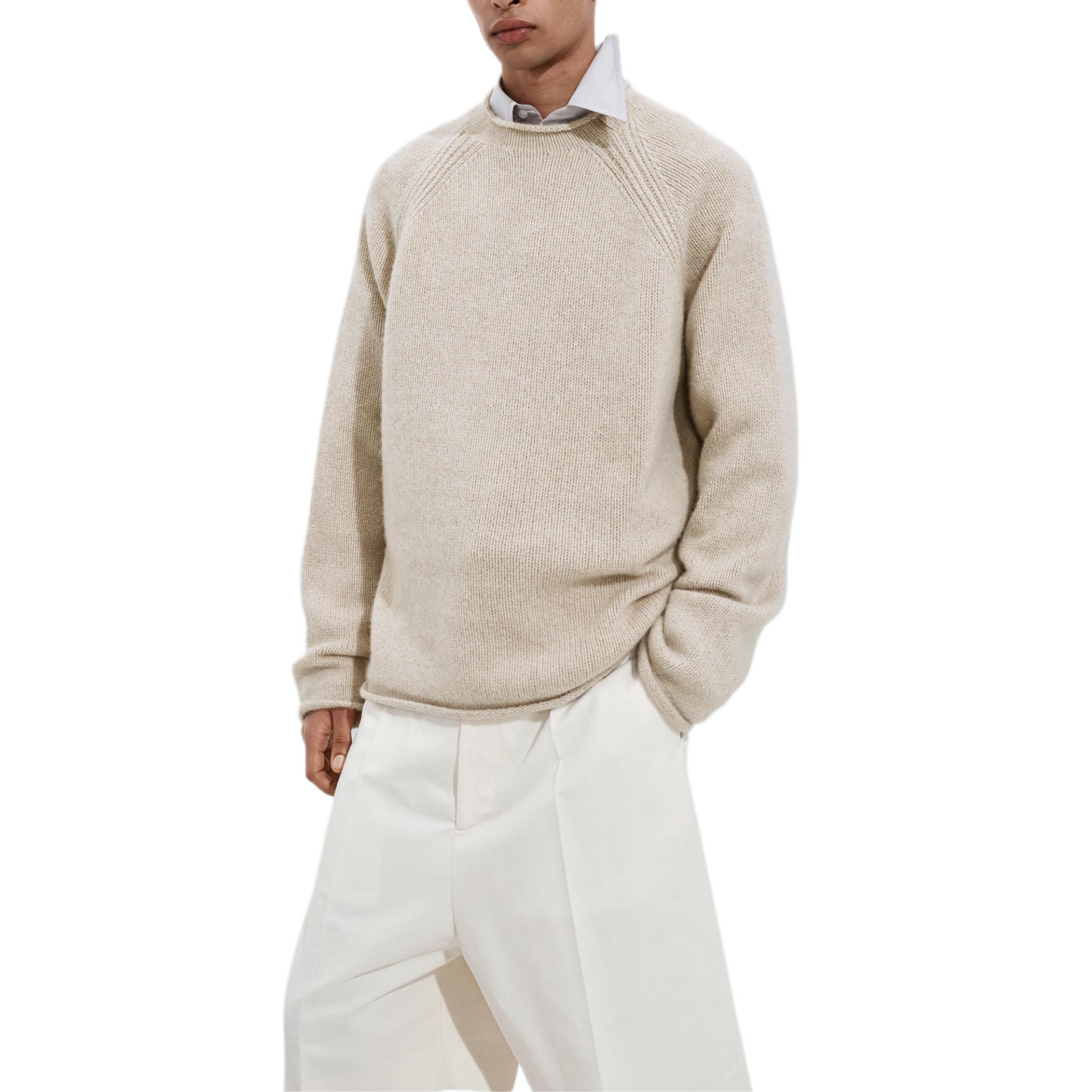 Мужское худи Bottega SS26 (бежевое)