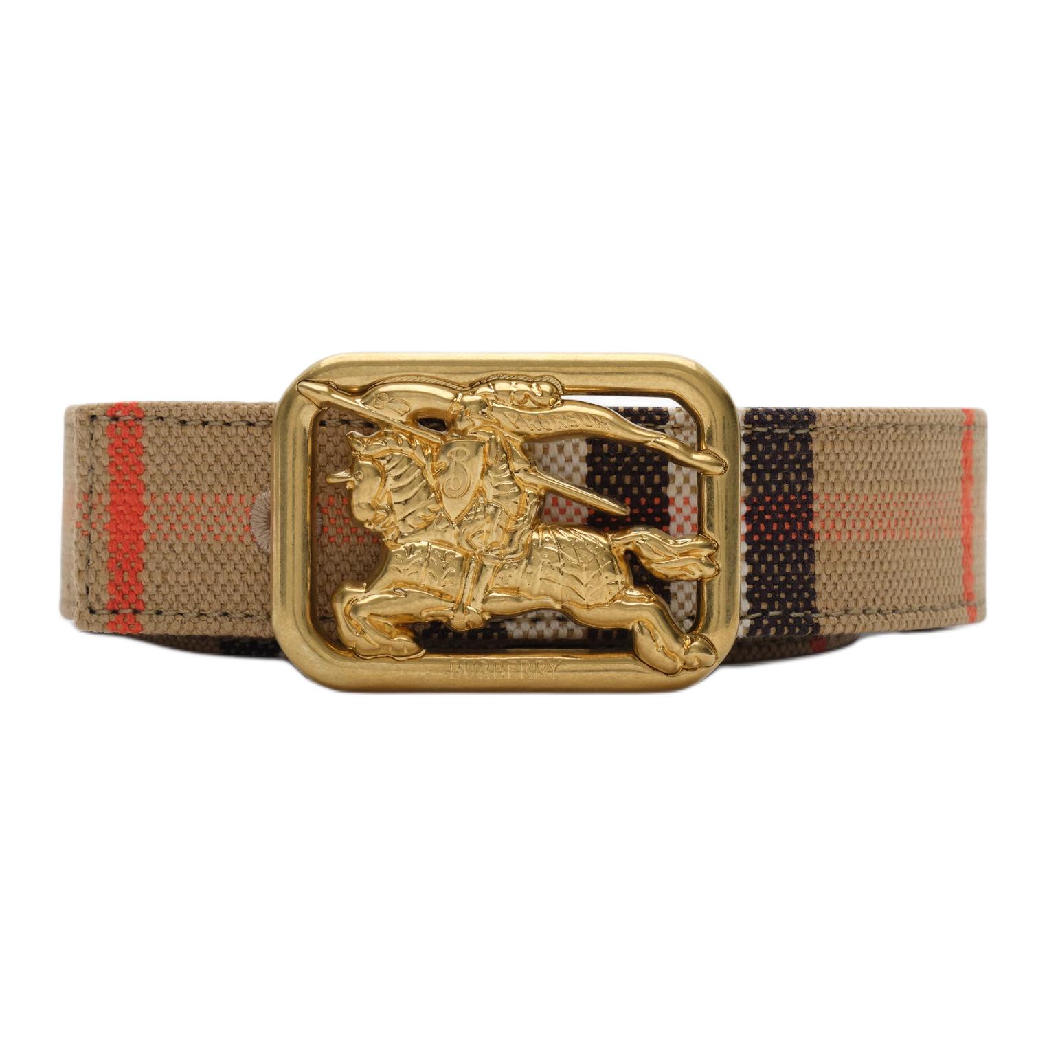 Женский ремень Burberry Burberry / 2.5cm (бежево-коричневый)