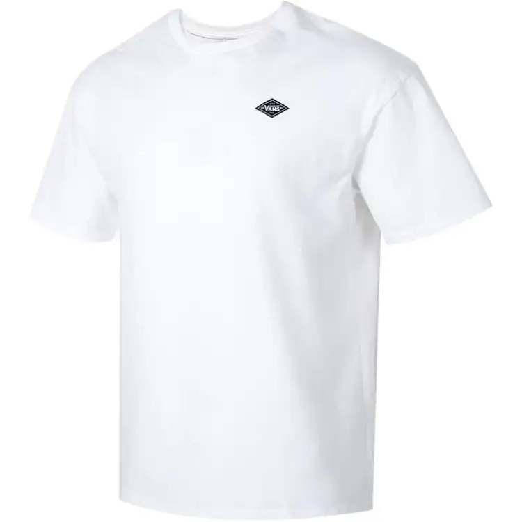 Vans T Shirts Men's White Crew Neck Moderate Straight Fit