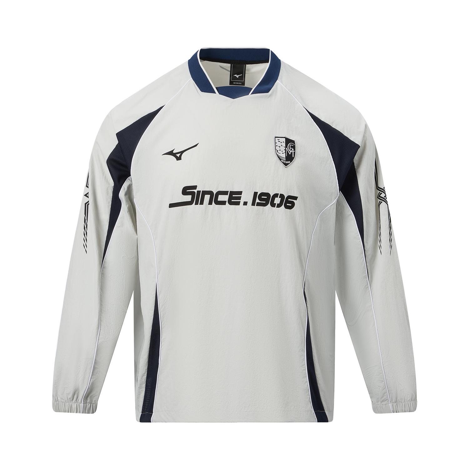 Футболка Mizuno T (бело-синяя)