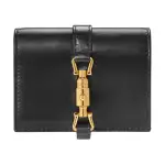 GUCCI Jackie 1961 Leather Clutch Card Holder, Wallet Small Women's Black