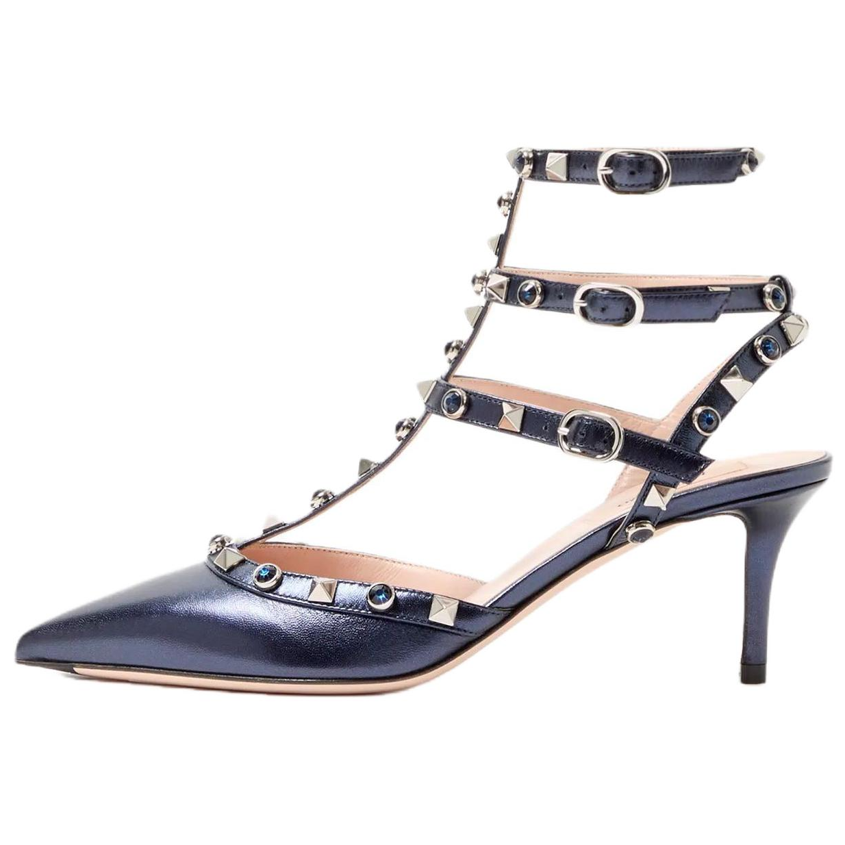 Женские туфли Valentino Rockstud (синие)
