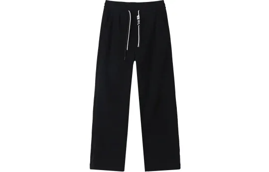 JEANSWEST Casual Pants Unisex Thickened And Fleece Lined Wide Leg Pants