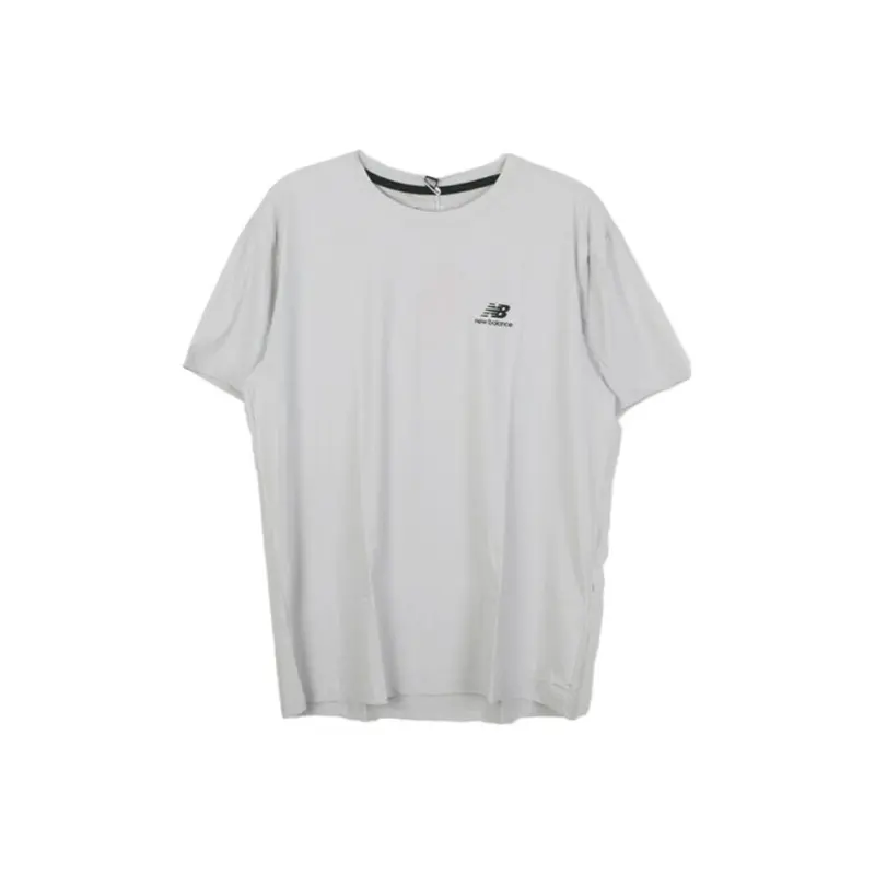 New Balance T Shirts Men's White Crew Neck Moderate