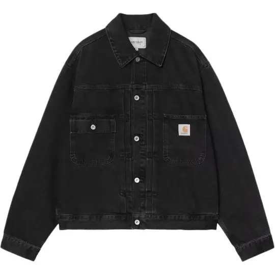 Carhartt WIP SS26 Belmar Jacket Удобная и простая однобортная мужская джинсовая куртка с длинными рукавами