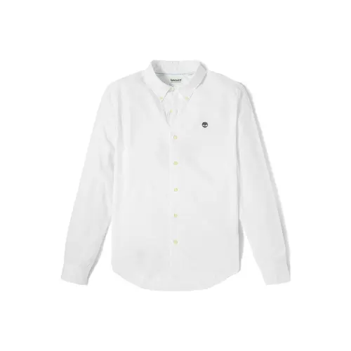 Timberland Shirts Men's White Pointed Collar Moderate Shirt