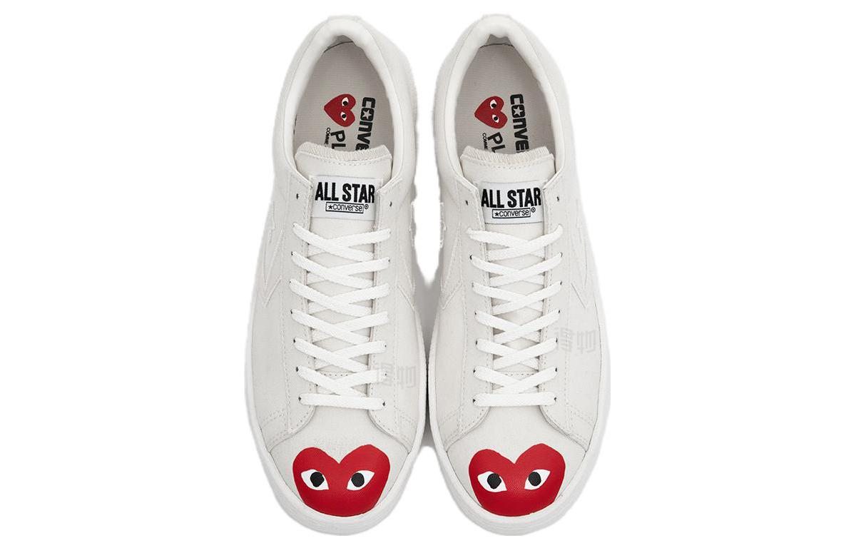 Кеды Converse × CDG Play Cons Pro Leather (бело-красные) — фото 5
