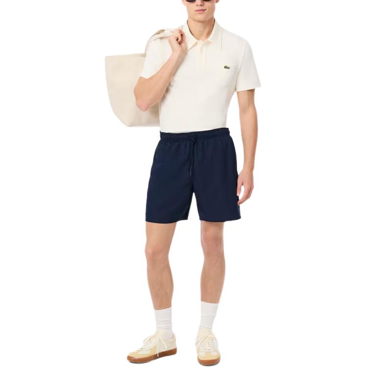 Lacoste Logo-Patch Drawstring Swim Shorts