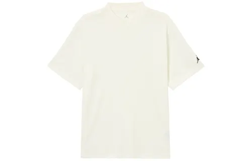Jordan T Shirts Men's Beige Crew Neck Moderate Straight Fit