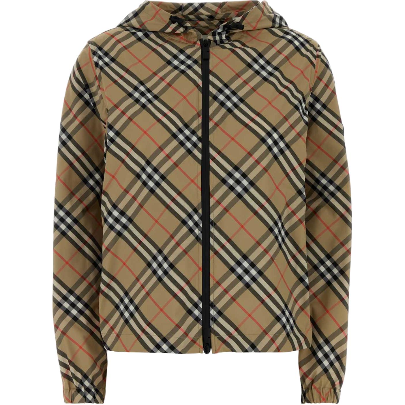 Женская куртка Burberry SS26 (бежевая в клетку)