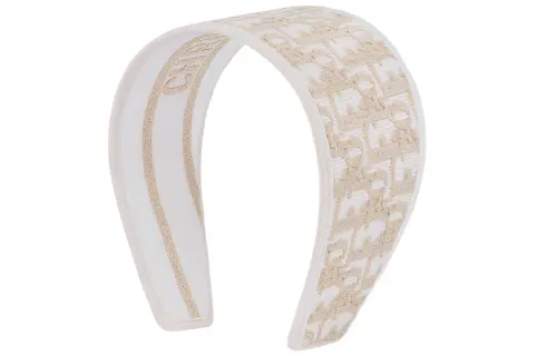 DIOR OBLIQUE Headbands Women's Gold/White