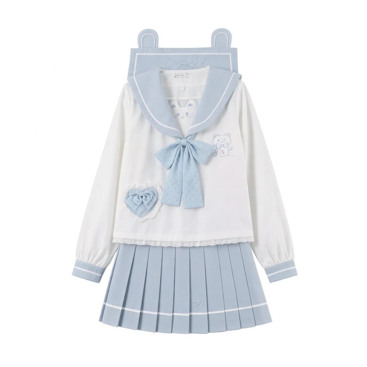 TMRFL sailor suit jk suit college style sweet and cute style female long-sleeved student uniform women's style