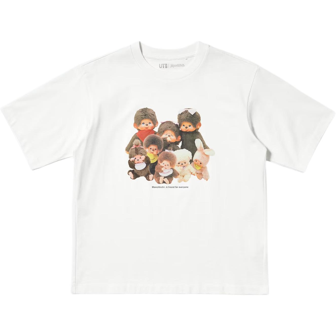 Женская футболка UNIQLO Monchhichi (белая)