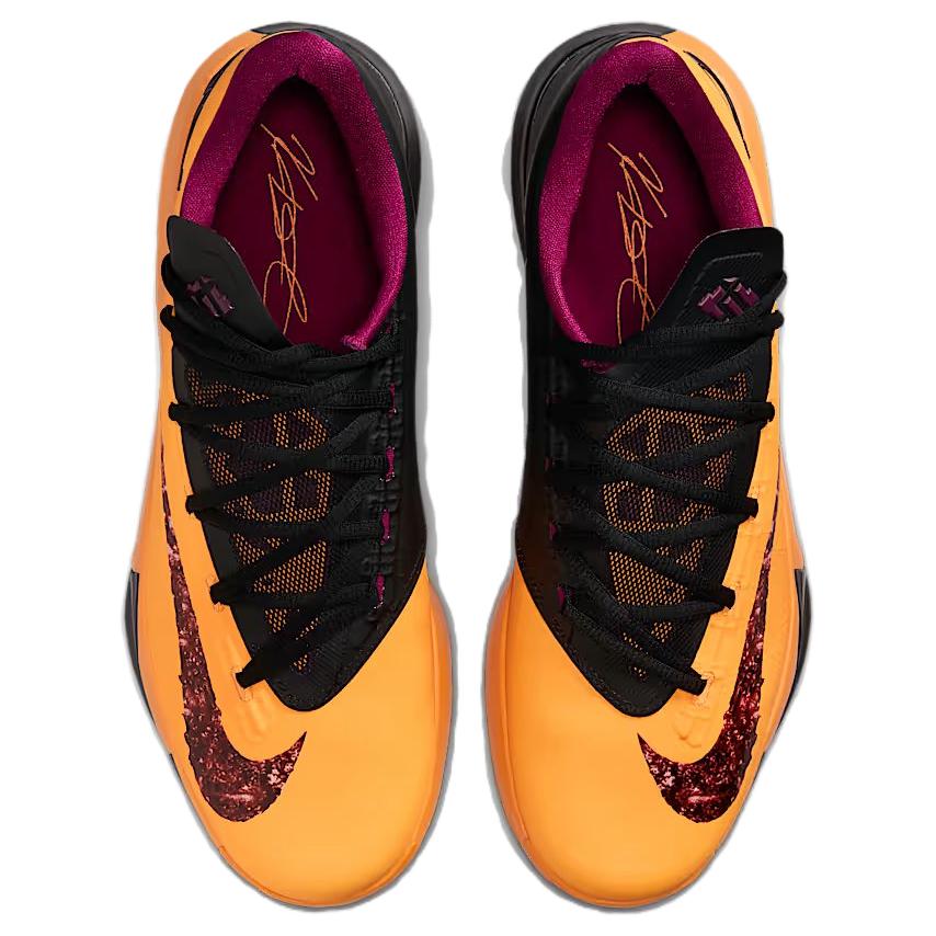 Nike KD 6 Low top Basketball Shoes Unisex Yellow Black
