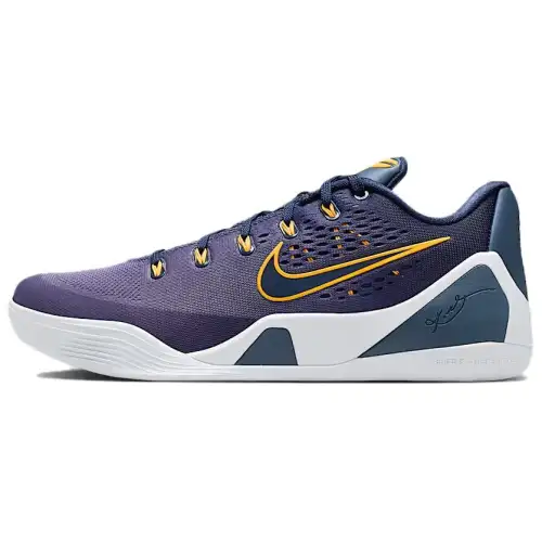 Nike Kobe 9 ELITE EM PROTRO Comfortable fit Breathable rebound grip Low-top basketball shoes Unisex Thunder Blue