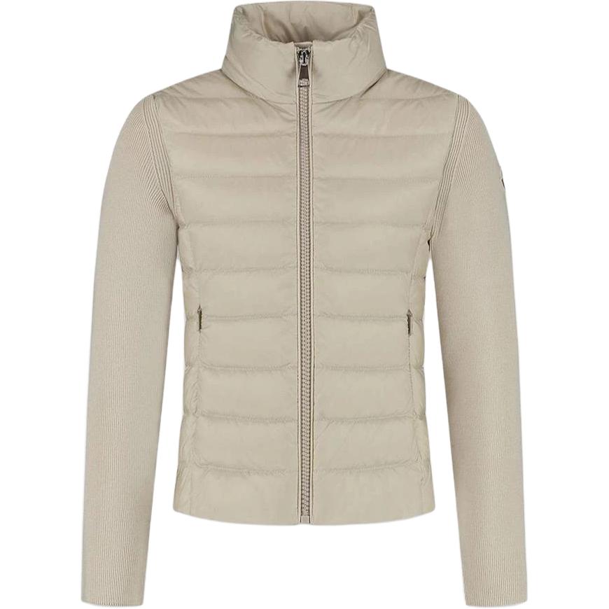 Детская куртка Moncler SS26 Padded Wool Zip-Up Cardigan (черная)