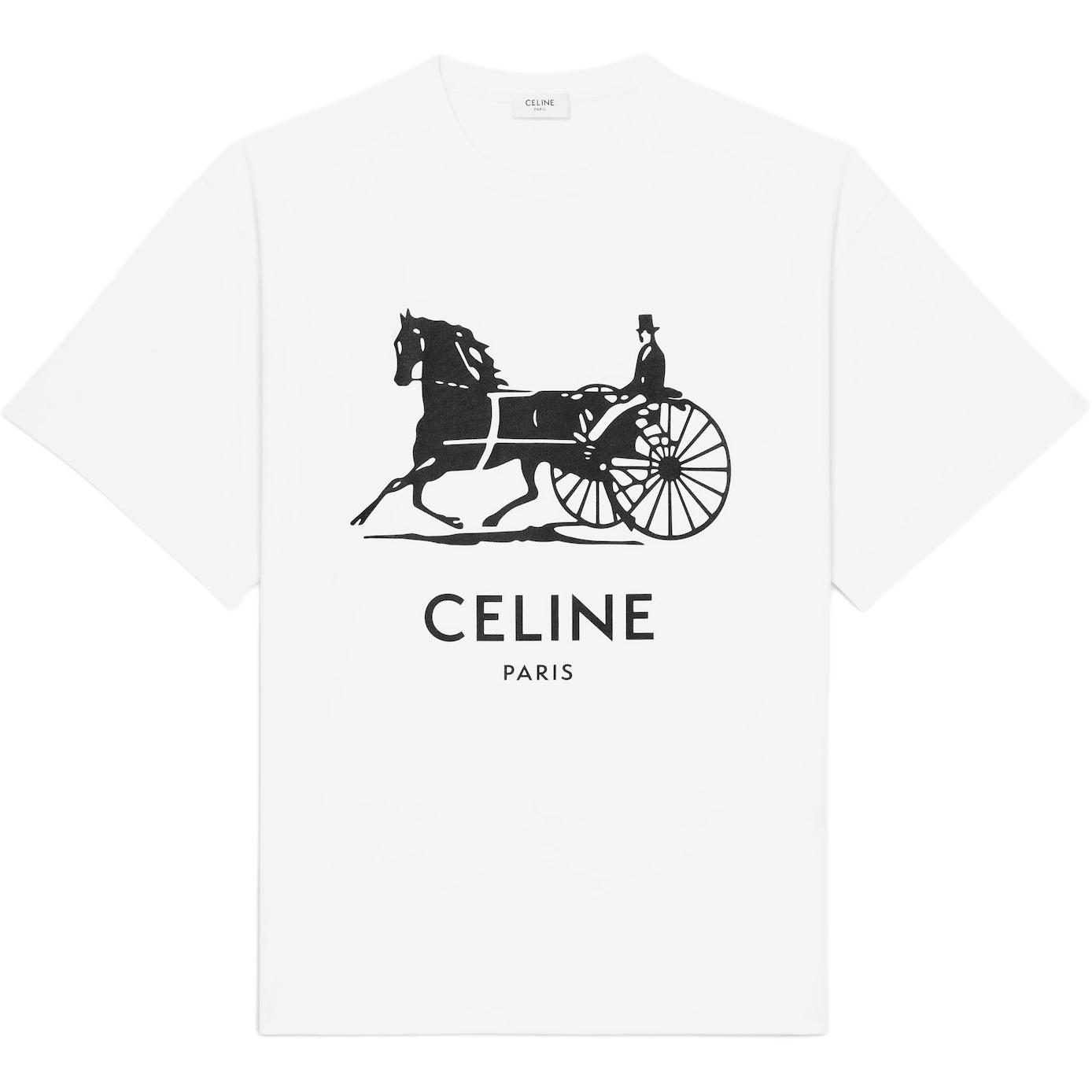 Мужская футболка CELINE CELINE SS26 T (неоновая белая)