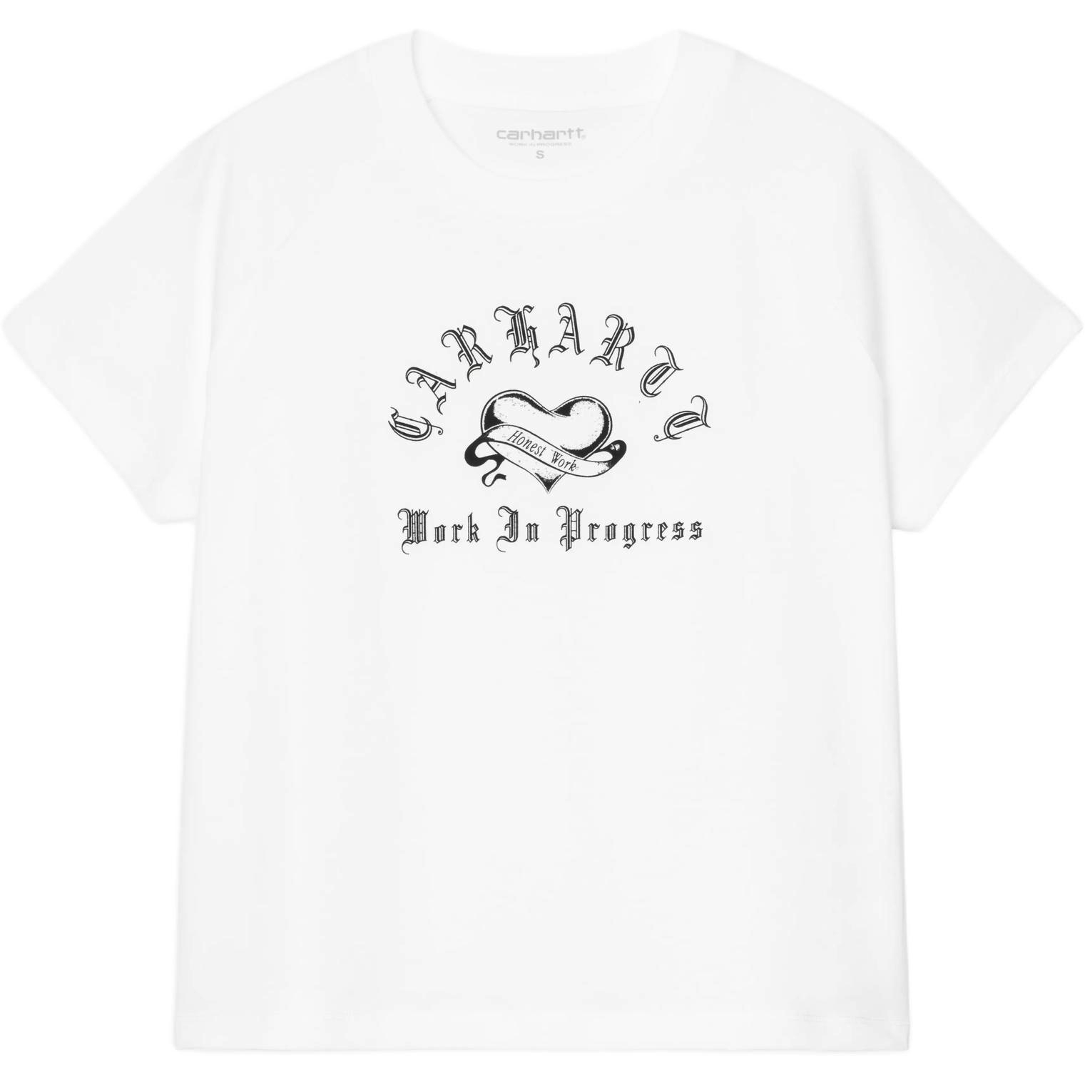 Женская футболка Carhartt WIP SS26 W' S/S Honest Work T-Shirt (белая)