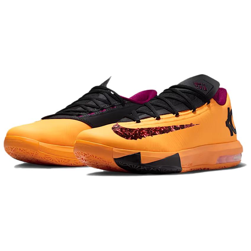 Nike KD 6 Low top Basketball Shoes Unisex Yellow Black