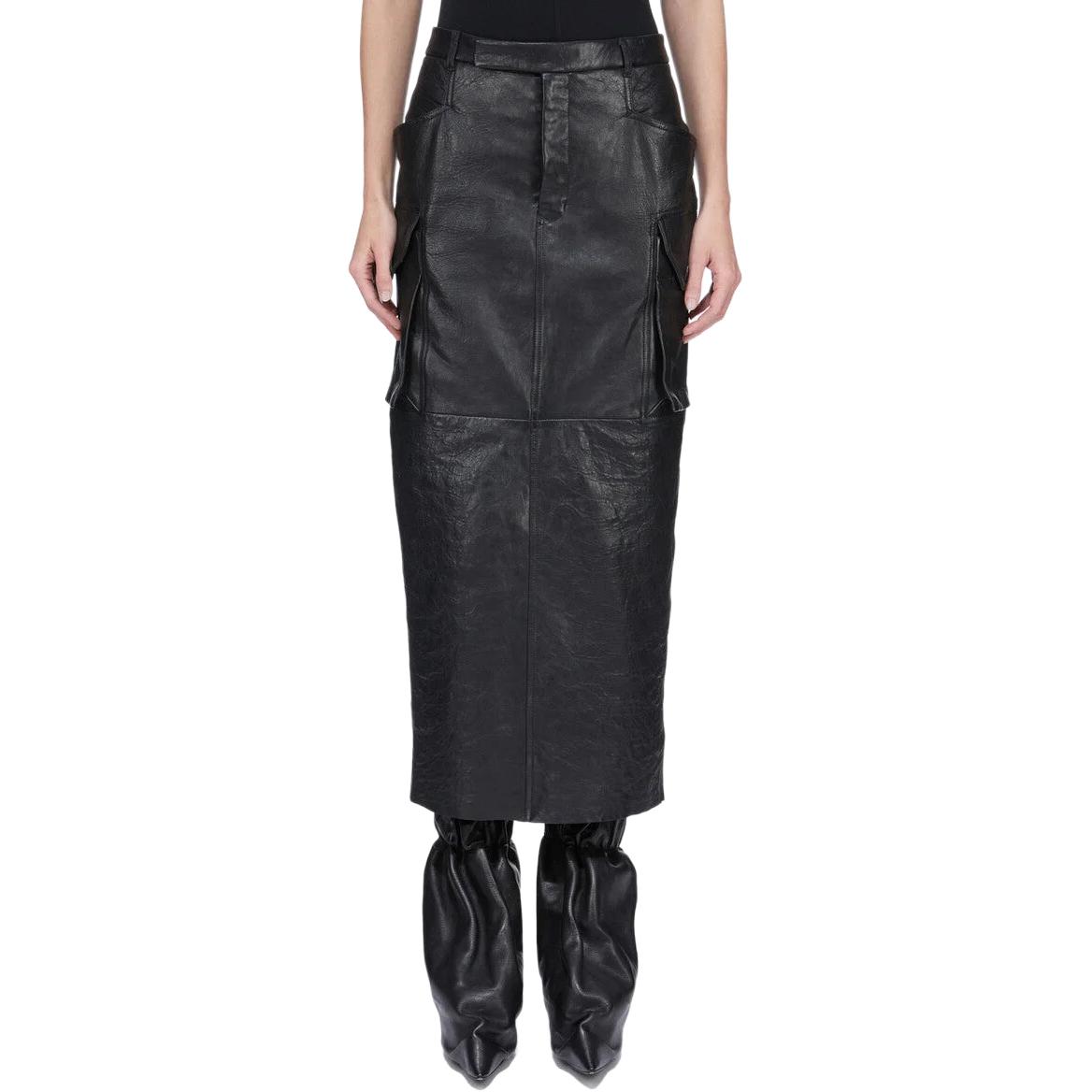 Женская юбка RICK OWENS/RO SS26 (черная)