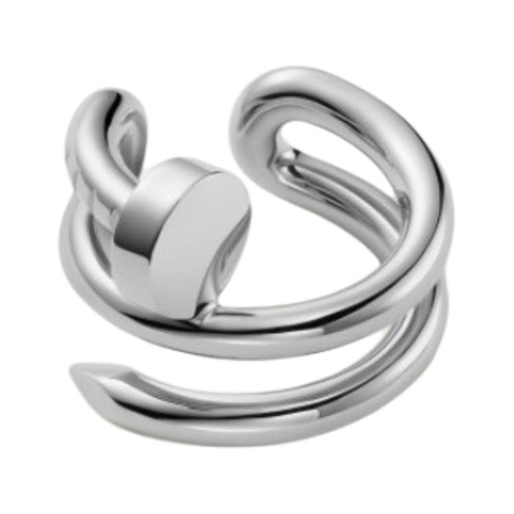 Серьги Cartier JUSTE UN CLOU (бело-золотые)