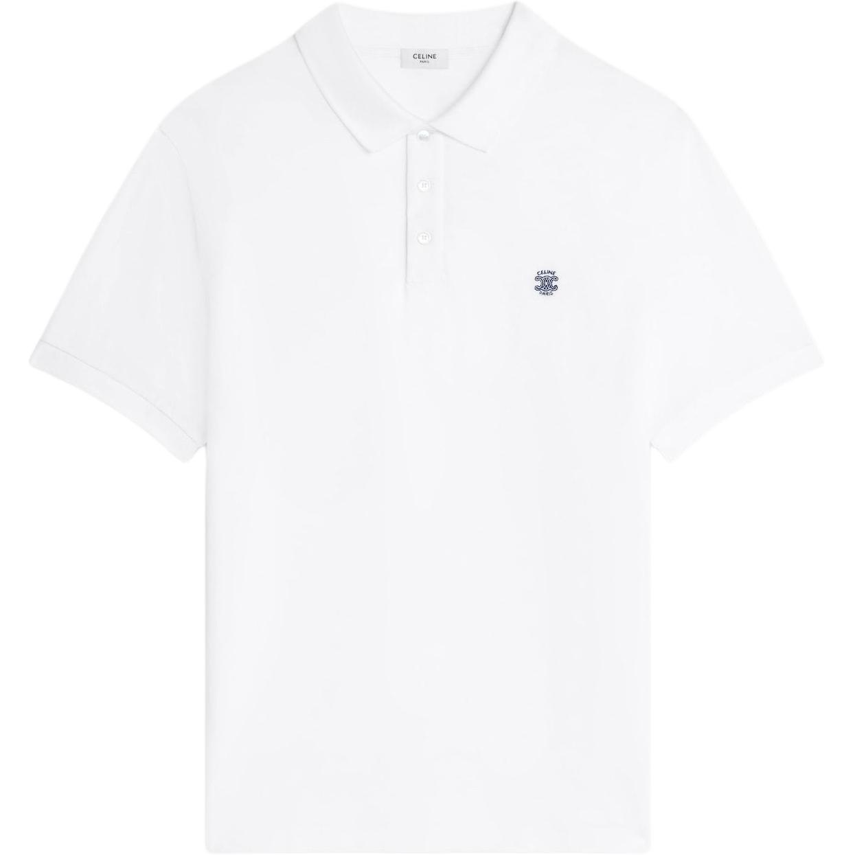 Мужское поло CELINE CELINE Triomphe SS26 Polo (бежевое)