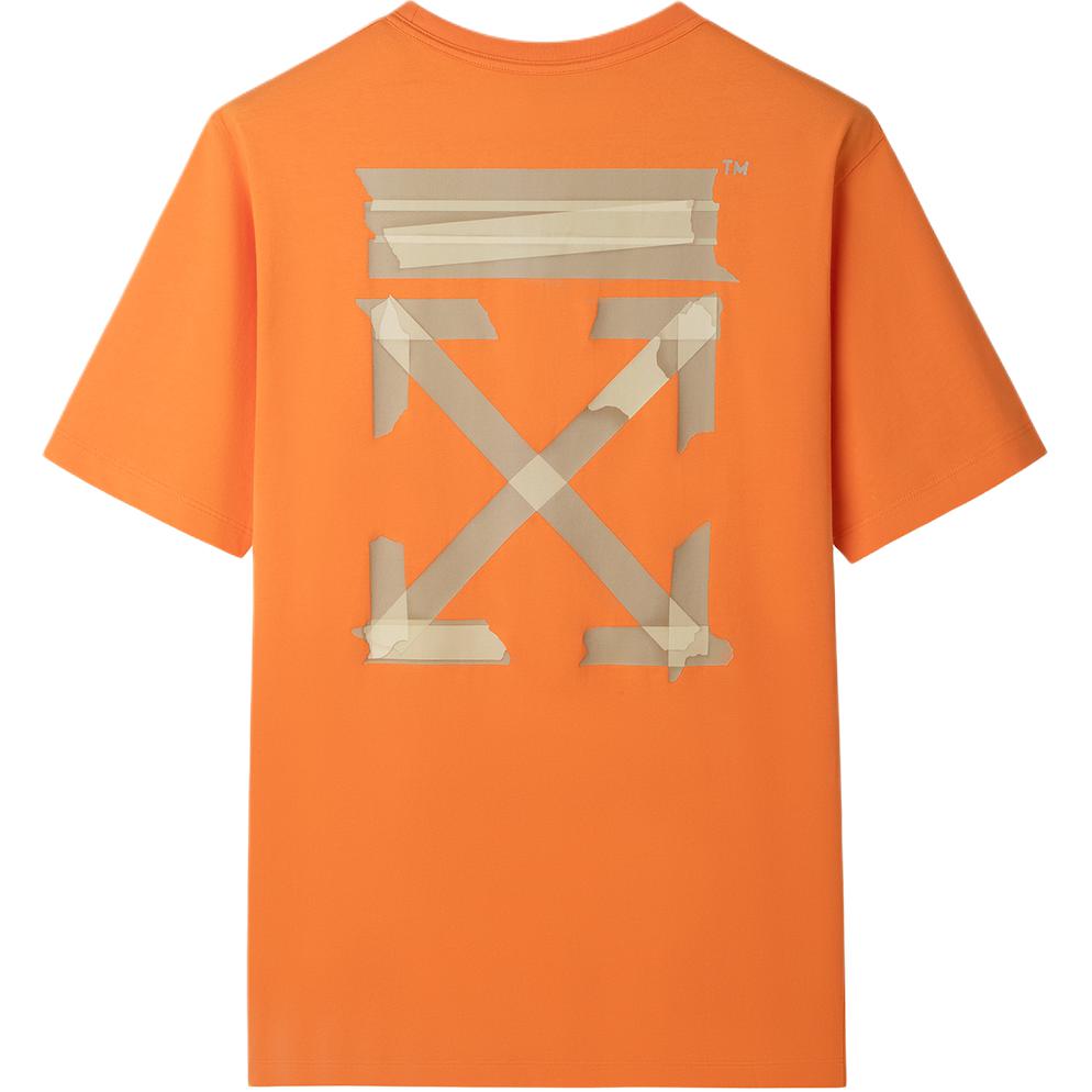 Мужская футболка OFF-WHITE T (оранжевая)