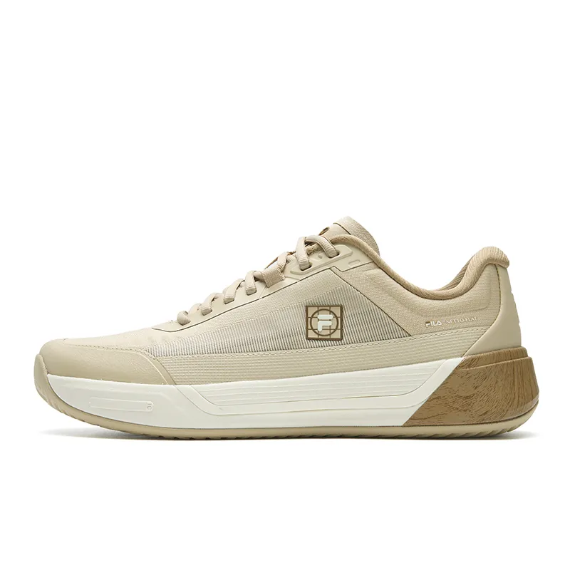FILA Cushioning Abrasion Resistant Breathable Coverage Lightweight Low top Tennis Shoes Men's Wheat Brown