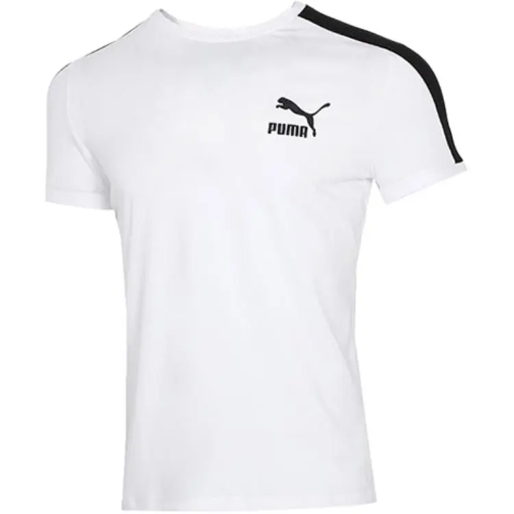 PUMA Squad T-Shirts Men's White Crew Neck Moderate Straight Fit