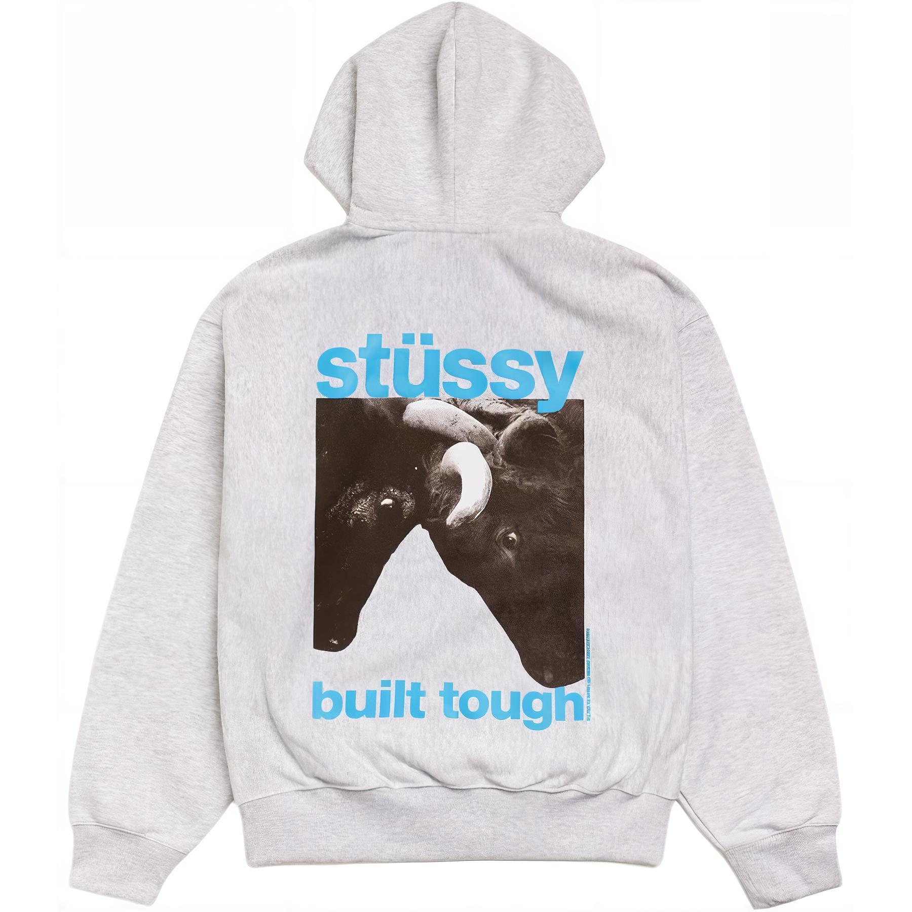 Худи Stussy FW25 BUILT TOUGH ZIP HOODIE (черное)