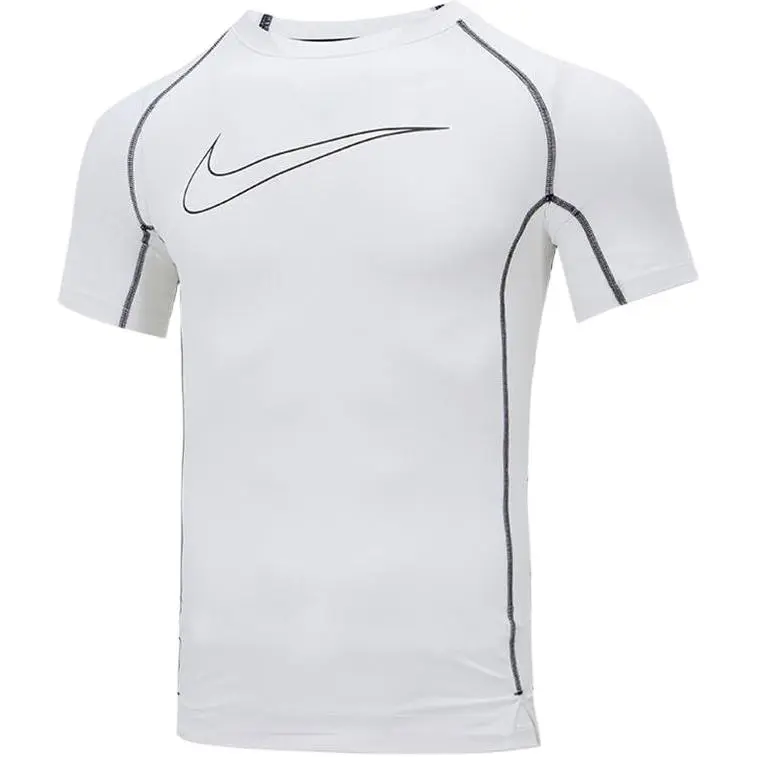 Nike Dri-FIT Men's Pro Tight Fit Short-Sleeve Top White