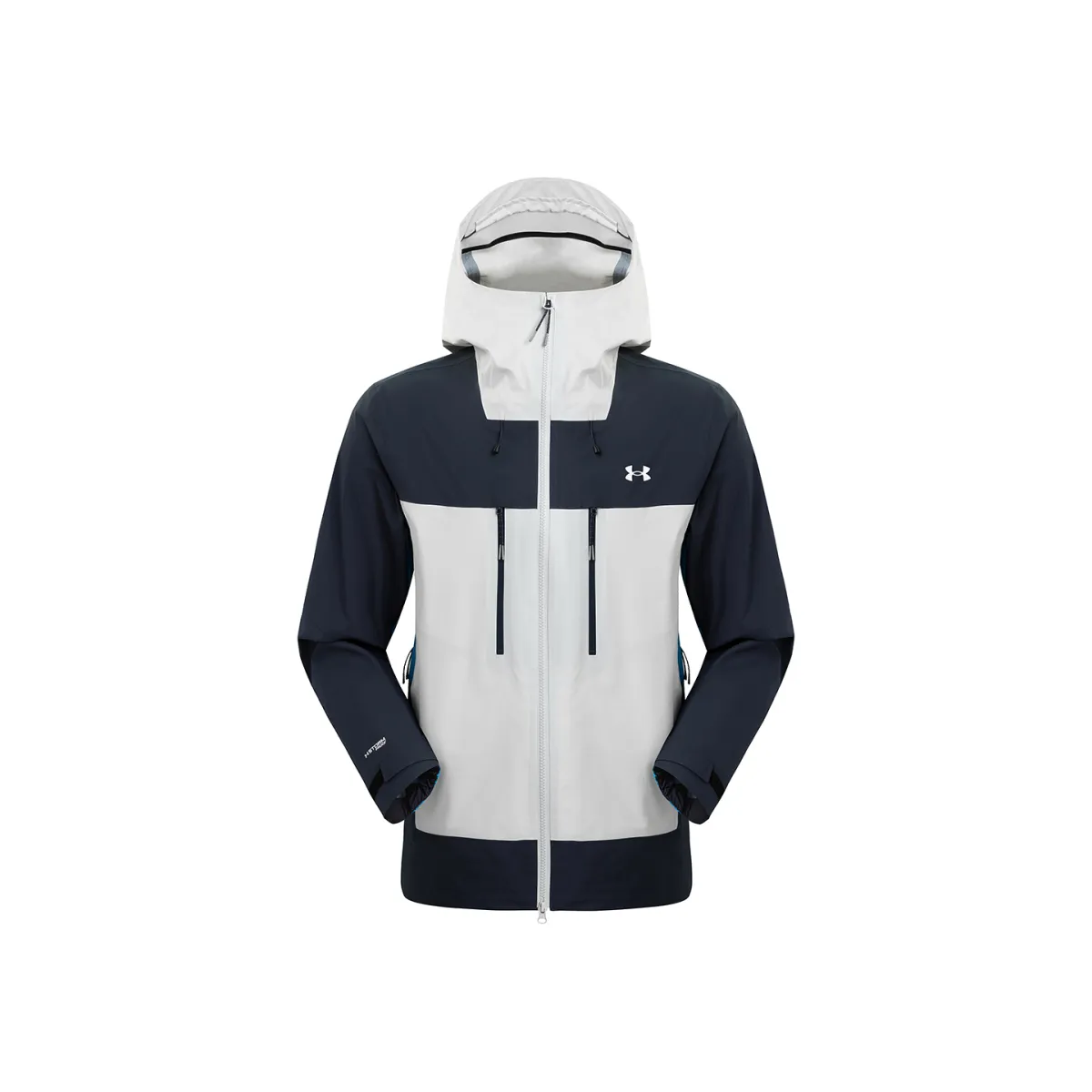 Under Armour Windbreaker Jackets Men's White & Moonlight Blue Hooded Moderate