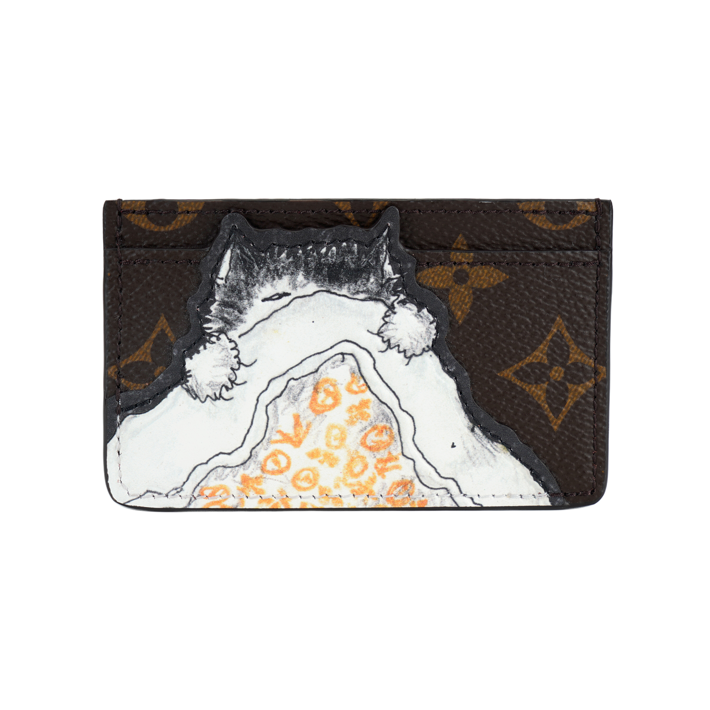Женская визитница Louis Vuitton x Grace Coddington (коричневая) — фото 7