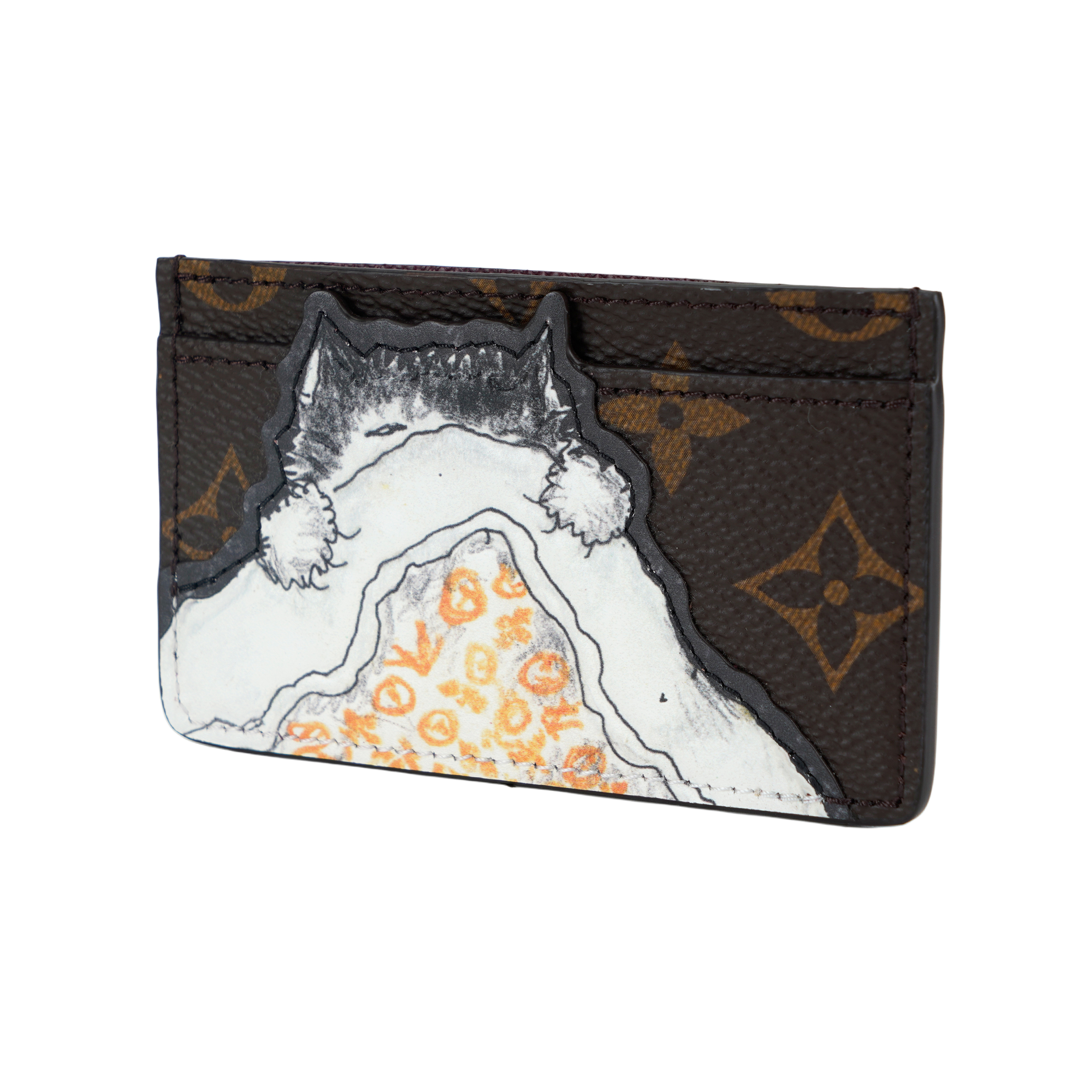 Женская визитница Louis Vuitton x Grace Coddington (коричневая) — фото 8