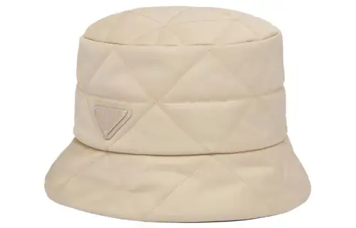 PRADA Triangle-logo Quilted Bucket Hat