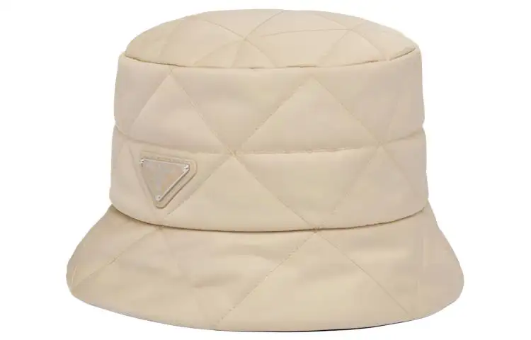 PRADA Triangle-logo Quilted Bucket Hat
