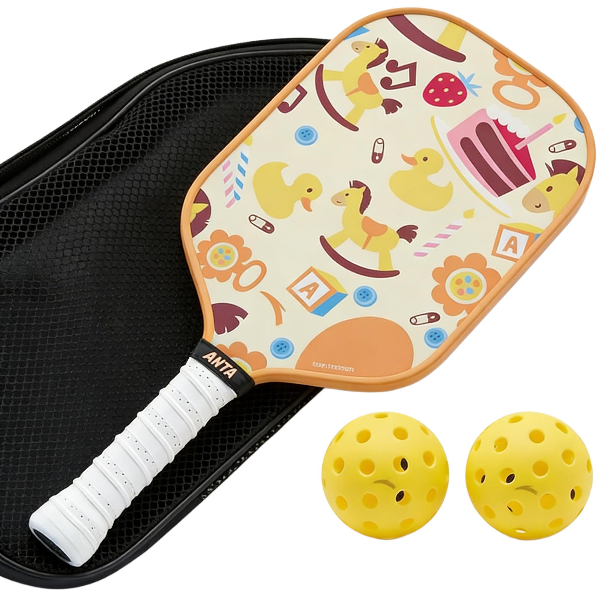 Antakids Pickleball Paddles Fiberglass Kids Yellow/Blue/Ecru/Red