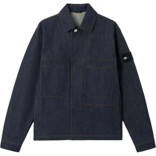 STONE ISLAND однотонная мужская тренерская куртка с карманом и длинными рукавами