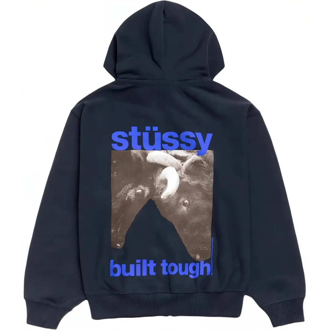 Stussy FW25 BUILT TOUGH ZIP HOODIE Sweatshirt Unisex