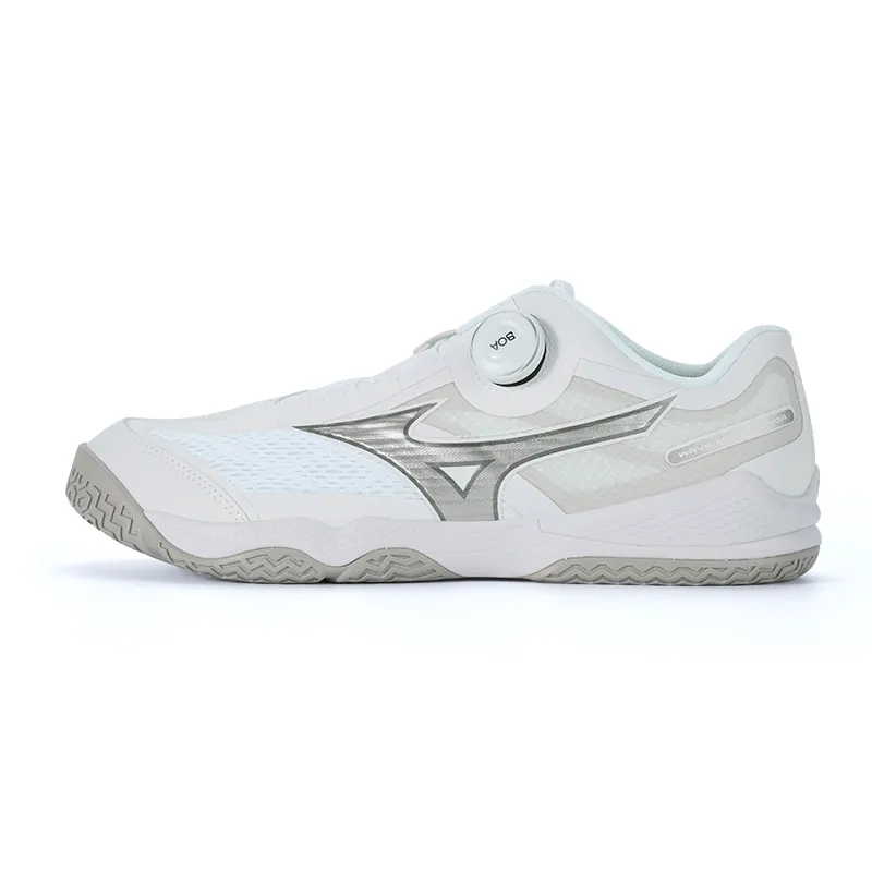 Mizuno WAVE MEDAL 8 Cushioning Slip Resistant Abrasion Resistant Low top Table Tennis Shoes Unisex White Silver
