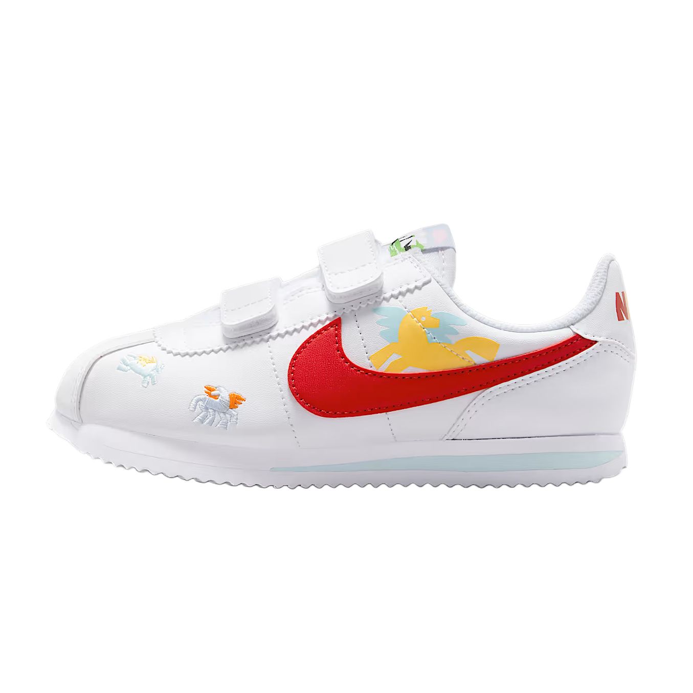 Детские кроссовки Nike Cortez Basic SL (бело-красные)