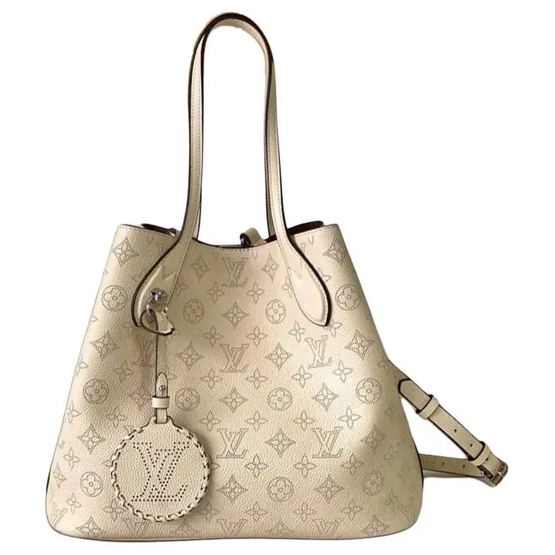 LOUIS VUITTON Grain Calfskin Moonlight Goddess Tote Bag, Shopping Bag, Handbag Large Women's Light Coffee