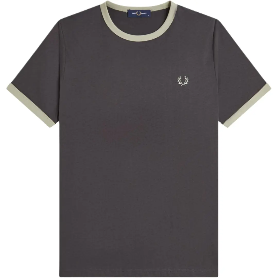 FRED PERRY T Shirts Men's Anchor Gray Crew Neck
