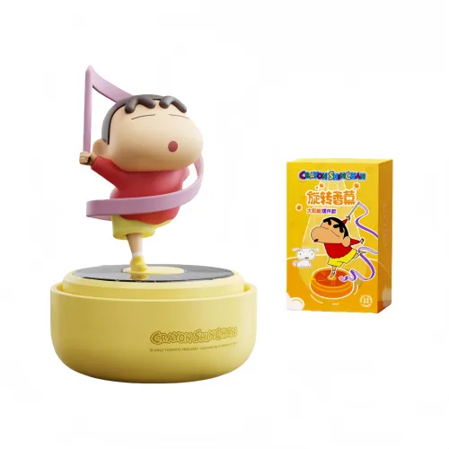 ROCK × Crayon Shinchan/Crayon Shinchan 3D three-dimensional shape Solar rotating car ornament Long-lasting fragrance Cute decoration Fresh and soothing Car perfume Aromatherapy Universal