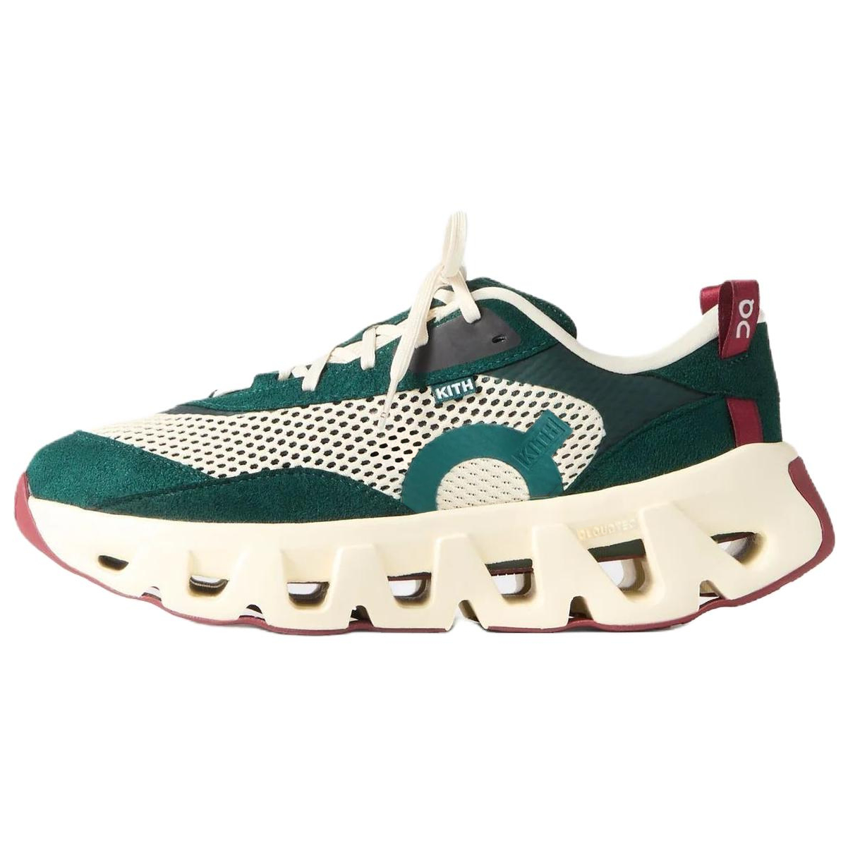 Женские кроссовки On × KITH K-Tech 2 (бело-зеленые)