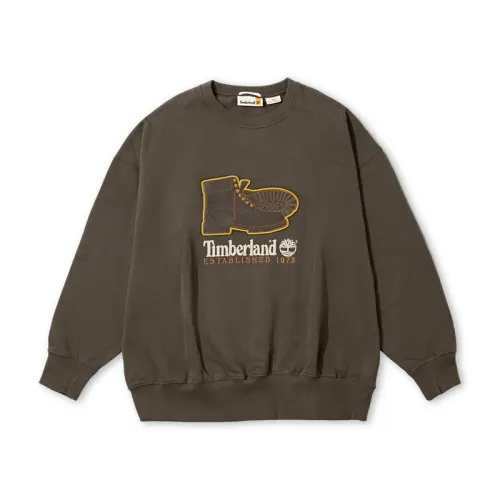 Timberland AF New Box Fit Badge Sweatshirt Unisex Brown