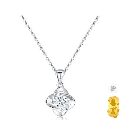 ZSY 925 Sterling Silver 999 Fine Silver Synthetic Cubic Zirconia Moissanite Necklaces Women's